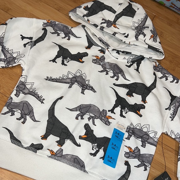 Primark geometrical dinosaur hoodie 3-4 years - Picture 2 of 2
